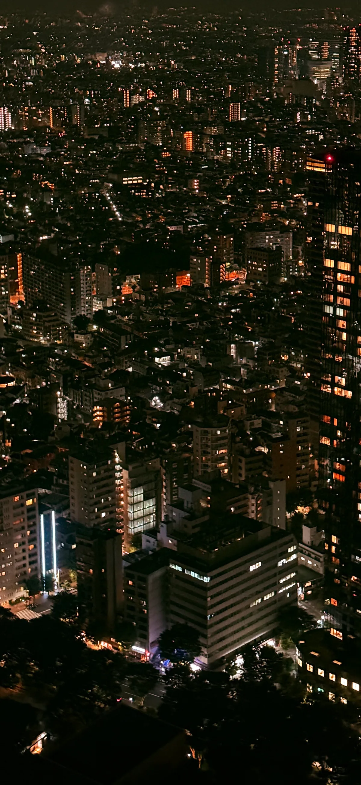 City lights from above